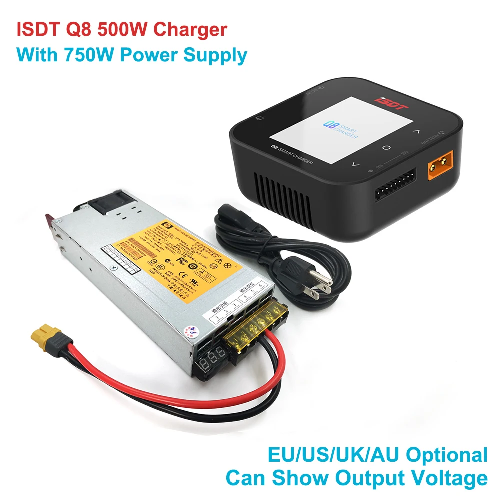 ISDT Q8 500W 20A 2-8S Lipo Battery Balance Charger For RC Car Airplane Racing Drone Helicopter Lilon LiPo LiHV NiMH Pb
