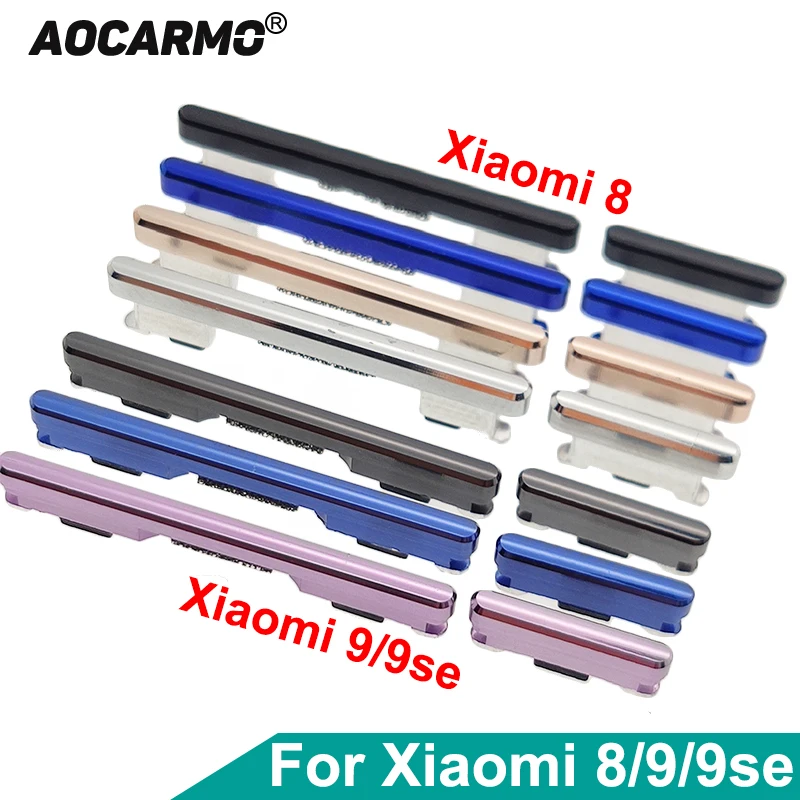 Phone Switch Key Power Volume Control Button For Xiaomi 8 / 9 / 9se Mi8 Mi9 Mi9 SE Power On/Off Volume Up Down Switch Side Buttons Key Replacement Part