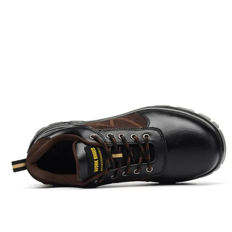 Genuine Leather Steel Toe Work Safety Shoes Breathable Men Safety Boots work Shoes Comfortable Safty Boots Protective Footwear