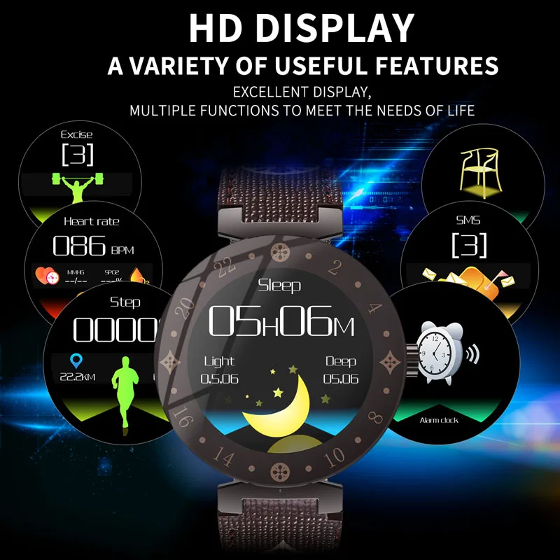 

LIWM Smart Watch Women Wristband IP67 Smart Band Heart Rate Monitor Fitness Tracker Health Smart Bracelet Wristwatch
