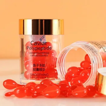 

Caviar Polypeptide Face Serum Anti Aging Capsules Shrink Pores Brighten Whitening Serum Anti Wrinkle Skin Care 30pcs