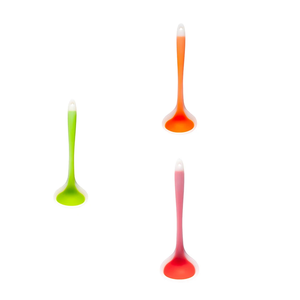 2019 Useful Household Silicone Soup Spoon Kitchen Non-stick Large Food Spoons Ladle Long Handle Home Cooking Utensils 29 x 8.5cm | Дом и сад