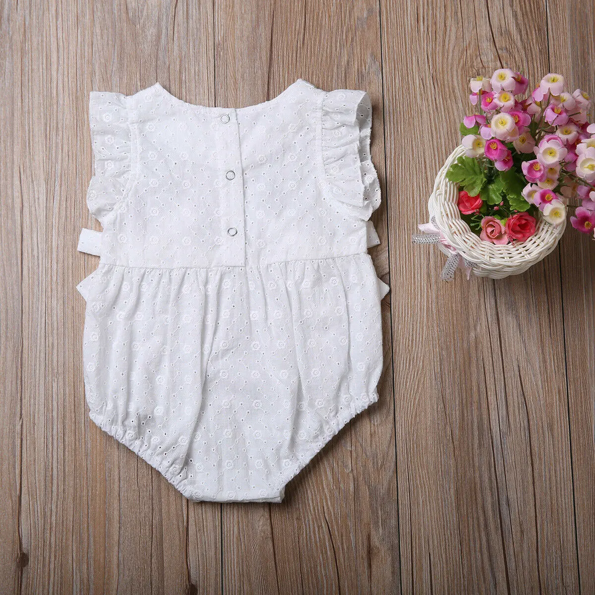 Summer Flower Baby Girls Ruffles Romper Infant Newborn Baby Jumpsuit Playsuit Bow Baby Clothes baby clothes cheap