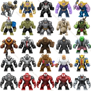 

Single Big Size Marvel Venom Edward Brock Anti-Venom Hulk Thanos Cull Obsidian Batman Bane models Building Blocks Toys