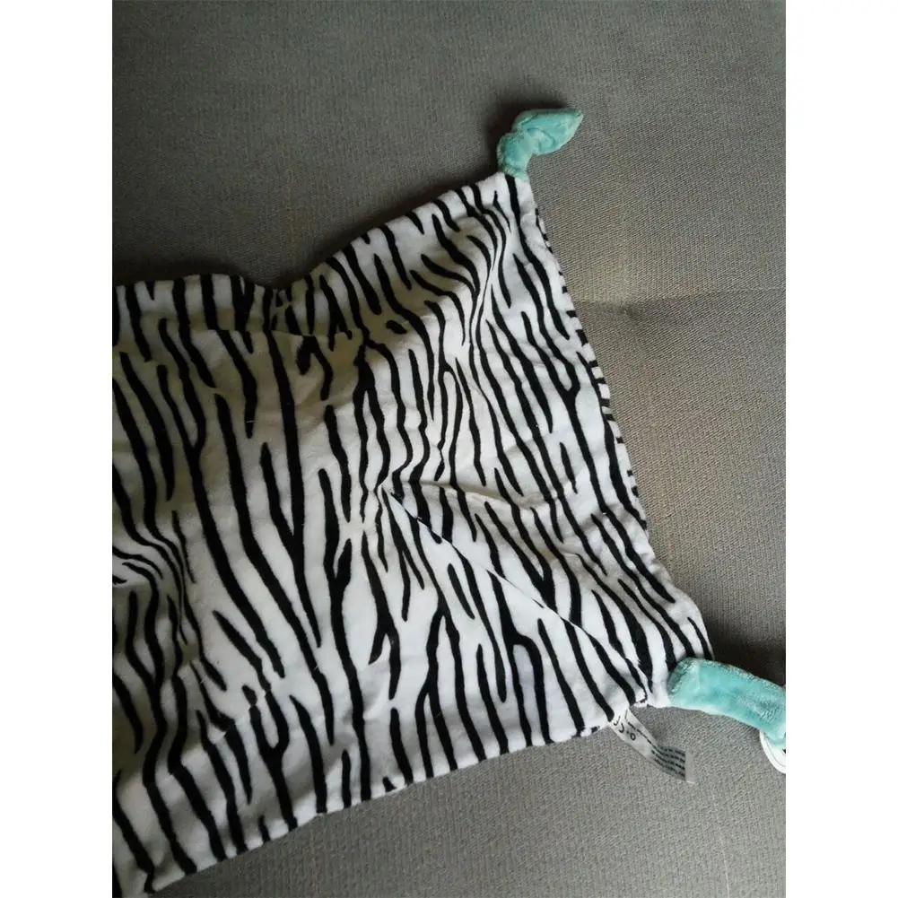 Kuulee Baby Comfort Towel plush toys Baby Blankie Sleeping Companion Cute Zebra Pacifier Infant Bibs Newborn Soothing Towel