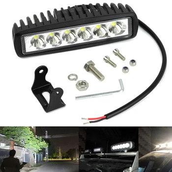 

10-30V18W aluminum casing 6LED Work Light Bar Spot Light Driving Lamp Waterproof dustproof fit for Off-road Car Truck SUV