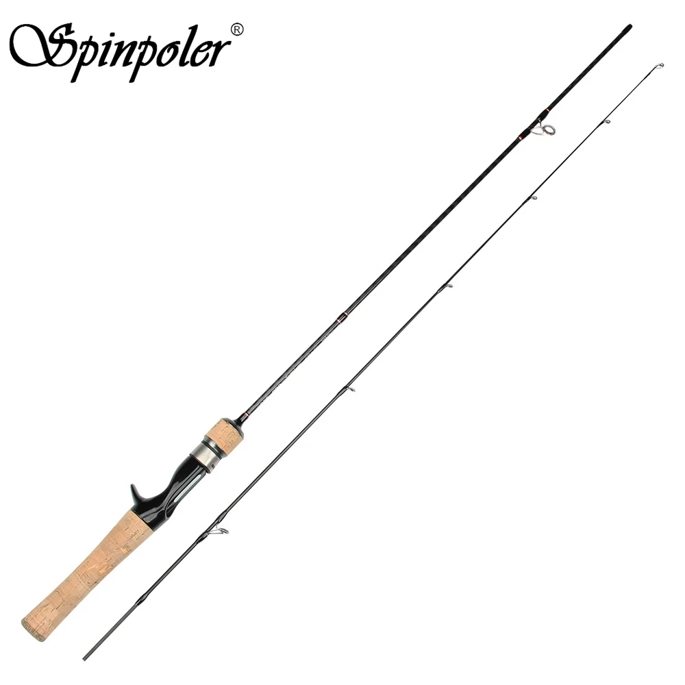 Spinpoler твердая рыболовная удочка 5 Ƌ 5' 6 ƍ' удобные пробковые ручки для окуня