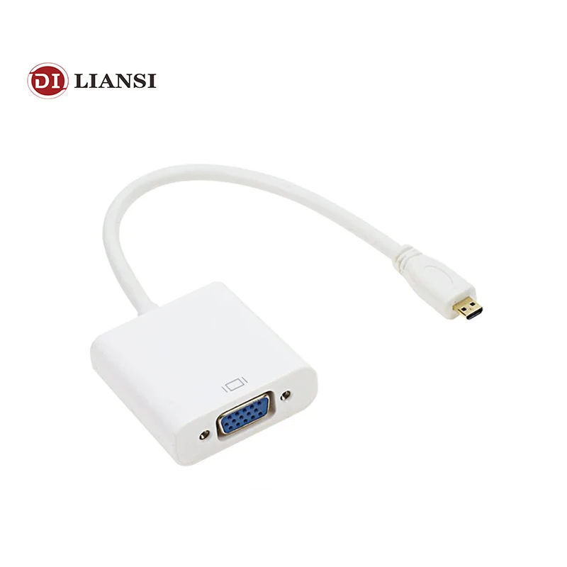 

SZ-WXDZ Micro HDMI to VGA Adapter Converter Male to Female Video Audio Cable Connector support 1080P for PS3 DVD Monitor