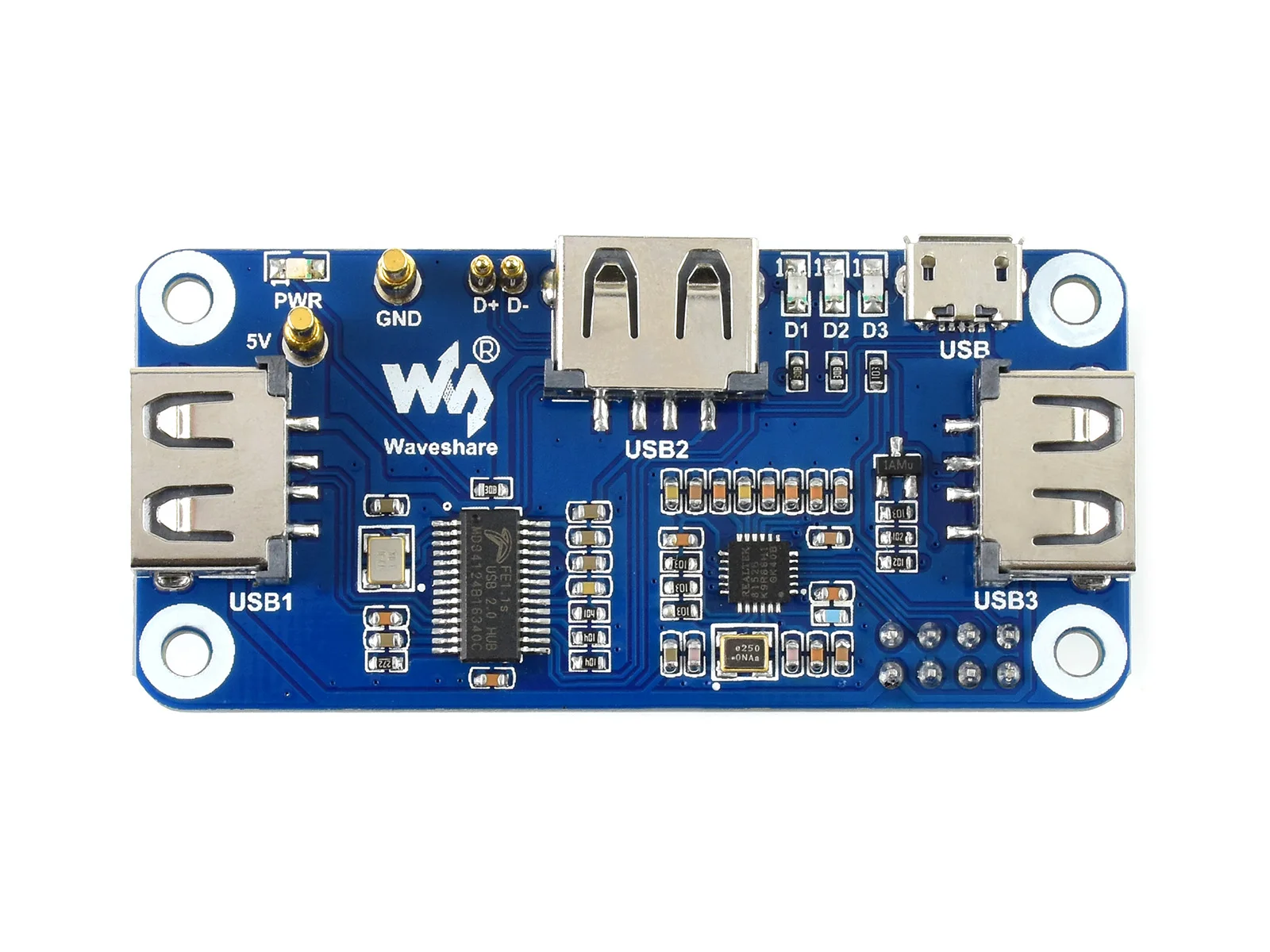 Waveshare PoE ̴ USB  HAT,   / W/ WH, 3x USB 2.0 Ʈ, 802.3af ȣȯ