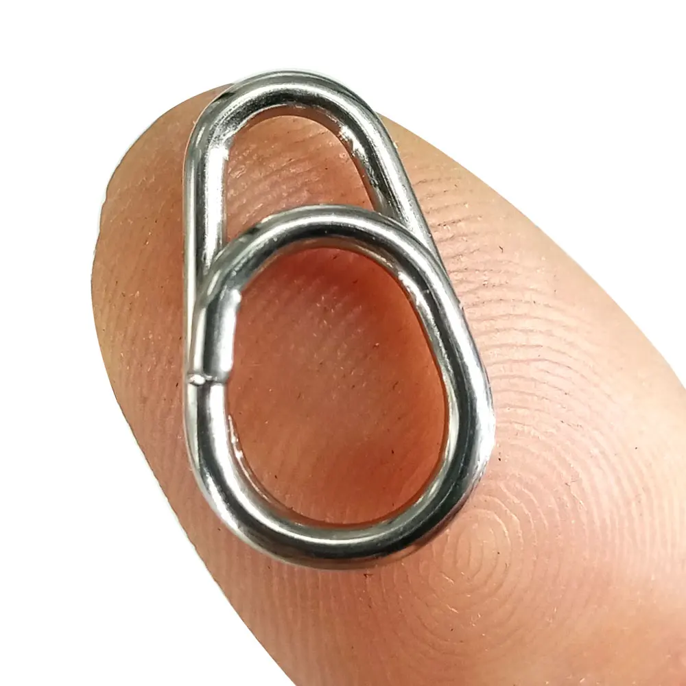 

As 50pcs/bag Steel Split lures Rings Lure Fishing Swivel Bent Head Oval Split Tackle Lure Connecting Ring Fishing Accessories