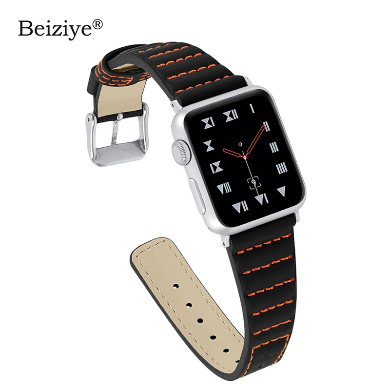 Ремешок из натуральной кожи для Apple Watch 38 мм 42 мм 44 мм 40 мм браслет ремешок для iWatch серии 5 4 3 2 1 сменный ремешок для часов
