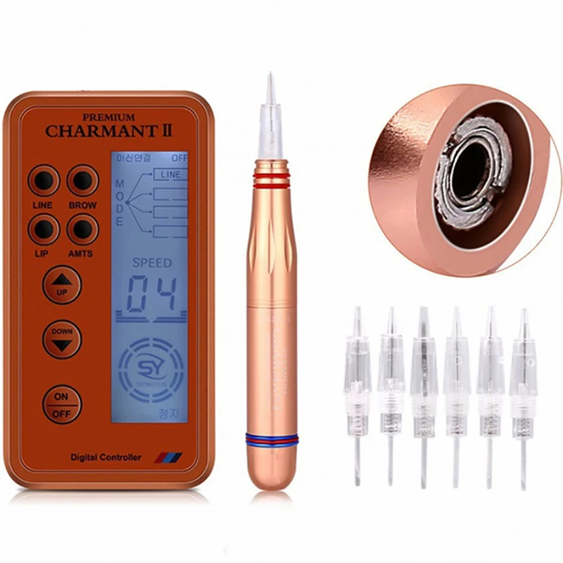 

Charmant Prince Makeup Rotary Tattoo Machine kits Make-Up Pen Intelligente Digital Eyebrow Kits Lips Rotary Swiss Motor maquina