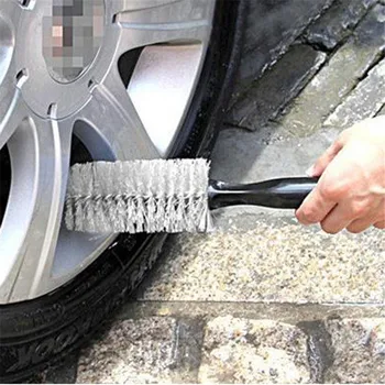 

New Tire Rim Scrub Vehicle Washing Wheel Hub Handle Cleaning Tool Fits Car Truck Motorcycle Bike Brushes Handy Washable Cleaner