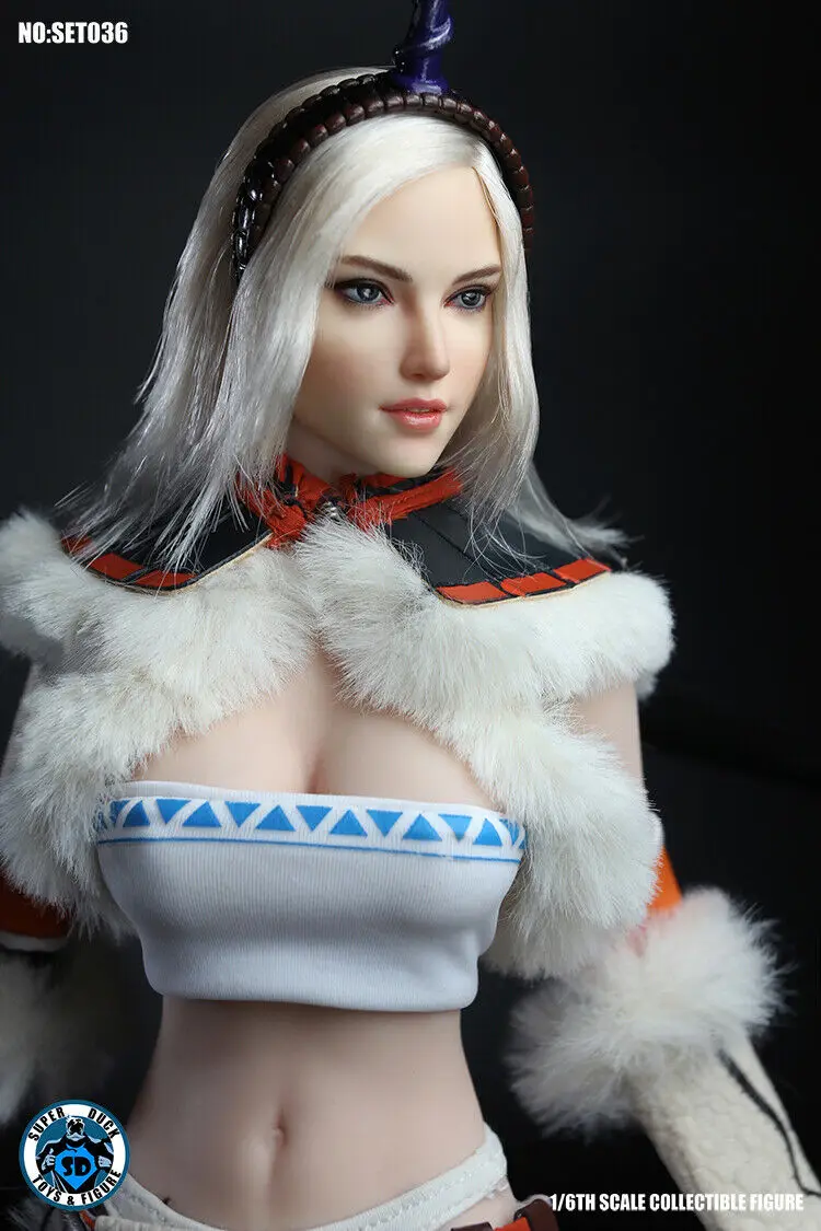 Супер утка 1/6 SET036 Охотница одежда w/голова Монстр Охотник фигурка модель игрушки