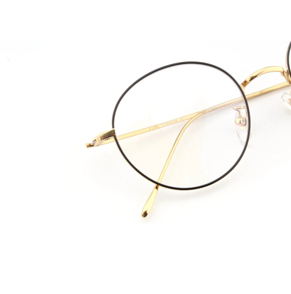 Чистая титановая оправа для очков Мужские Винтажные круглые Близорукость Оптические очки по назначению оправы новые женские ретр