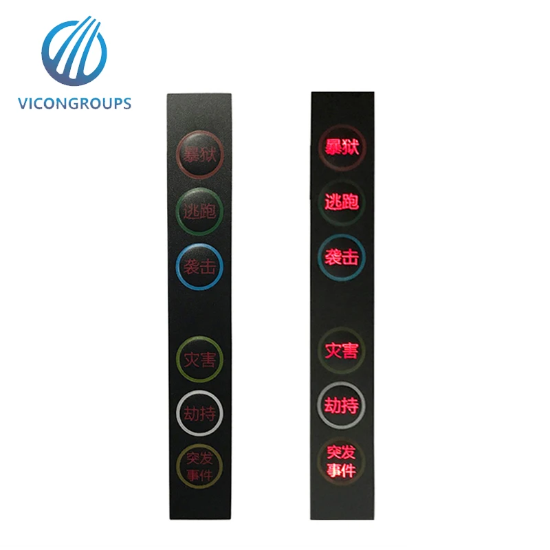 PET гибкая печатная плата PCBA мембранный переключатель с светодиодный/LGF