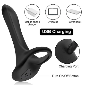 Sex Toys For Couple Penis Vibrator With Ring Long Lasting Erection Nipple Vagina Clitoris Stimulate Massage Orgasm Intimate Good 5