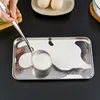 Rectangle Stainless Steel Tray Buffet Presentation Tray Metal Food Serving Plate Rice Noodle Pan Home Dishes Storage Organizer 6