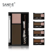 SANIYE 4 цвета карандаш для бровей Палитра косметический бренд корректор для бровей Профессиональный Длинный последний макияж тени для век с кисточкой E0225