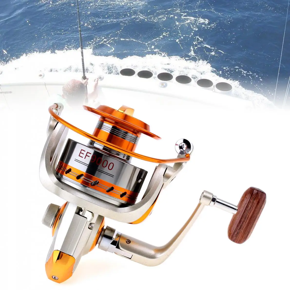 

Spinning Fishing Reels 9000 Series 12BB 4.1:1 Gear Ratio Trolling Long Shot Casting Big Sea Spinning Fishing Reel Hot