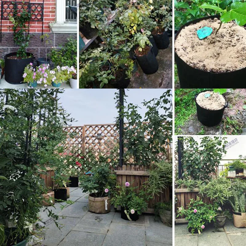 1-30 galloni grande pianta fiore coltiva borse vaso attrezzi da giardino per la casa patate fragola tessuto verdura jardin giardinaggio vasi da coltivazione