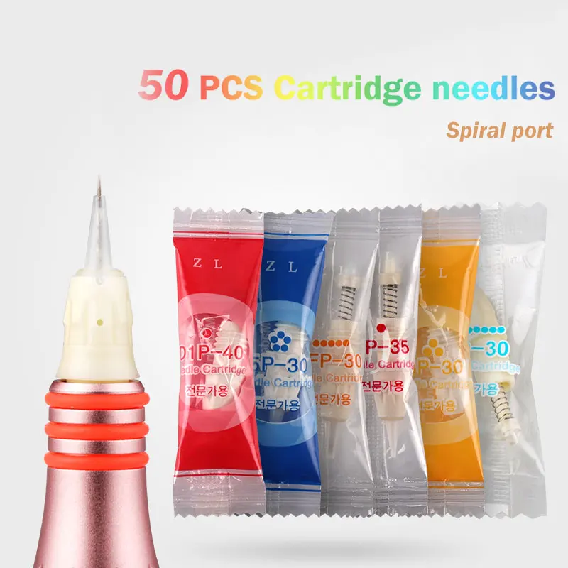 

50pcs Microblading Cartridge Needle for Charmant Device Permanent Makeup Machine Pen Tattoo Machine Spiral-port Needle