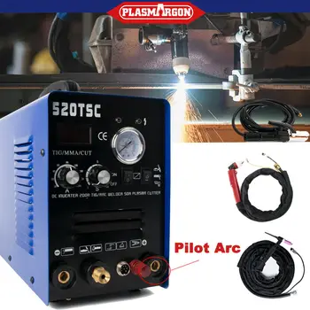 Online Plasma Cutter 3 In 1 Inverter Welding Machine Tig Air CNC Pilot Arc Tig/CUT/MMA 3 In 1 50A/200A Plasma Welder & P80 Torch