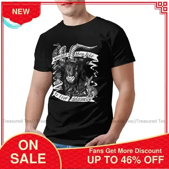 

Goat T Shirt Black Phillip Live Deliciously T-Shirt Male Awesome Tee Shirt Graphic Short Sleeve Tshirt