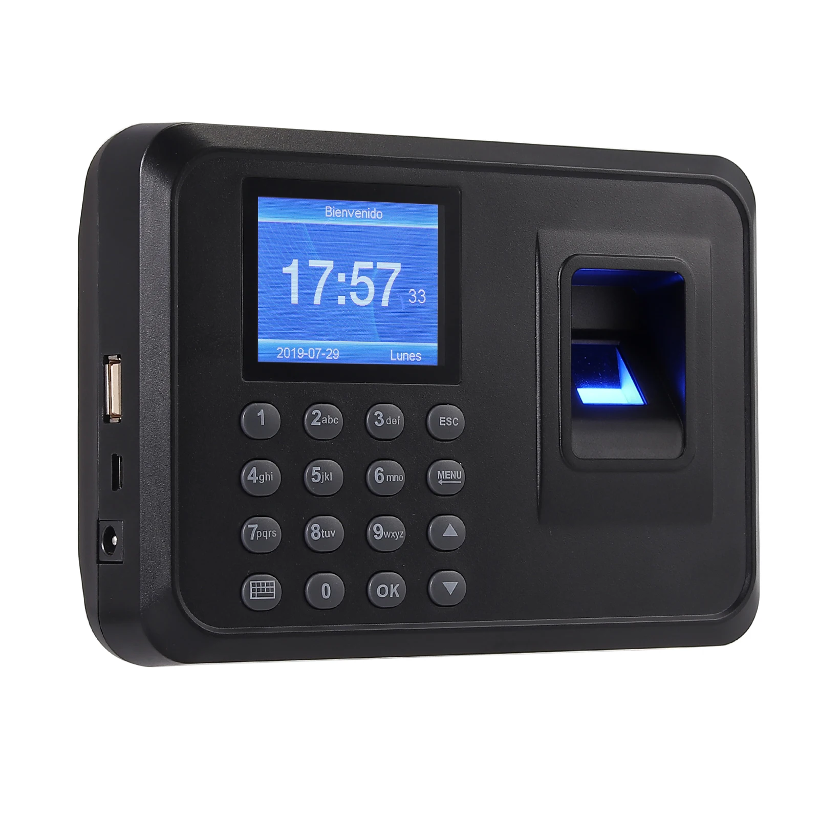 Neoteck биометрическое устройство для считывания отпечатков пальцев работник проверки в рекордер 2,4 дюймов дисплей USB DC 5V часы-Регистратор