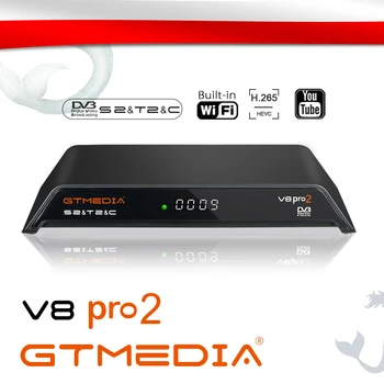 

GTMedia V8 Pro2 Satellite Receiver DVB-T2/S2/Cable Digital Terrestrial Receiver Set top Box Player H.265/MPEG-2/4 Compatible