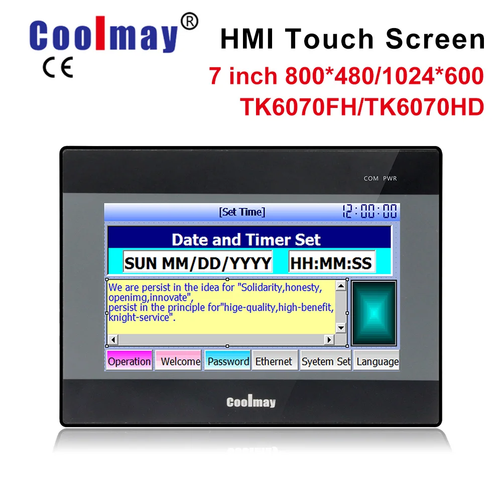 Coolmay TK6070FH HMI сенсорный экран 7 дюймов 800*480 Сенсорная панель новый интерфейс