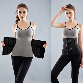 

LaTeX Waistband Female Hollow out Breathable Plastic Waist Weight Control Belly Holding Fitness Postpartum Fat Burning Bandage C