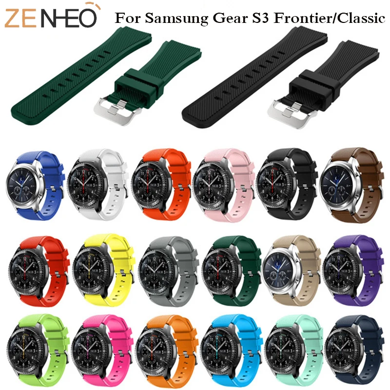 Ремешок для часов Gear s3 frontier samsung Galaxy watch 46 мм 22 ремешок из мягкого силикона смарт