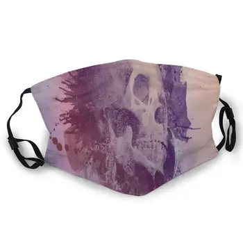 

Watercolor Skull Double-sided printed dustproof and windproof mask, can be cleaned and reused, suitable for outdoor sports