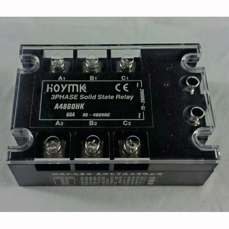

3 Phase 60A AC Electronic Switch Solid State Relay SSR3 A4860HK