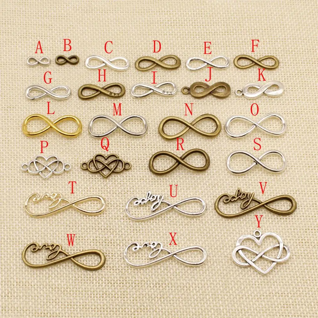 20 шт. металлические подвески в виде знака бесконечности|Шармы| |