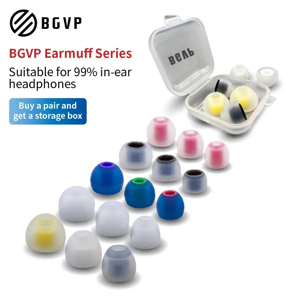 

BGVP A Pair Of In-Ear Headphones Skin-Friendly Material Silicone Case Single-Section Set Of Earphone Replace Eartip Accessories