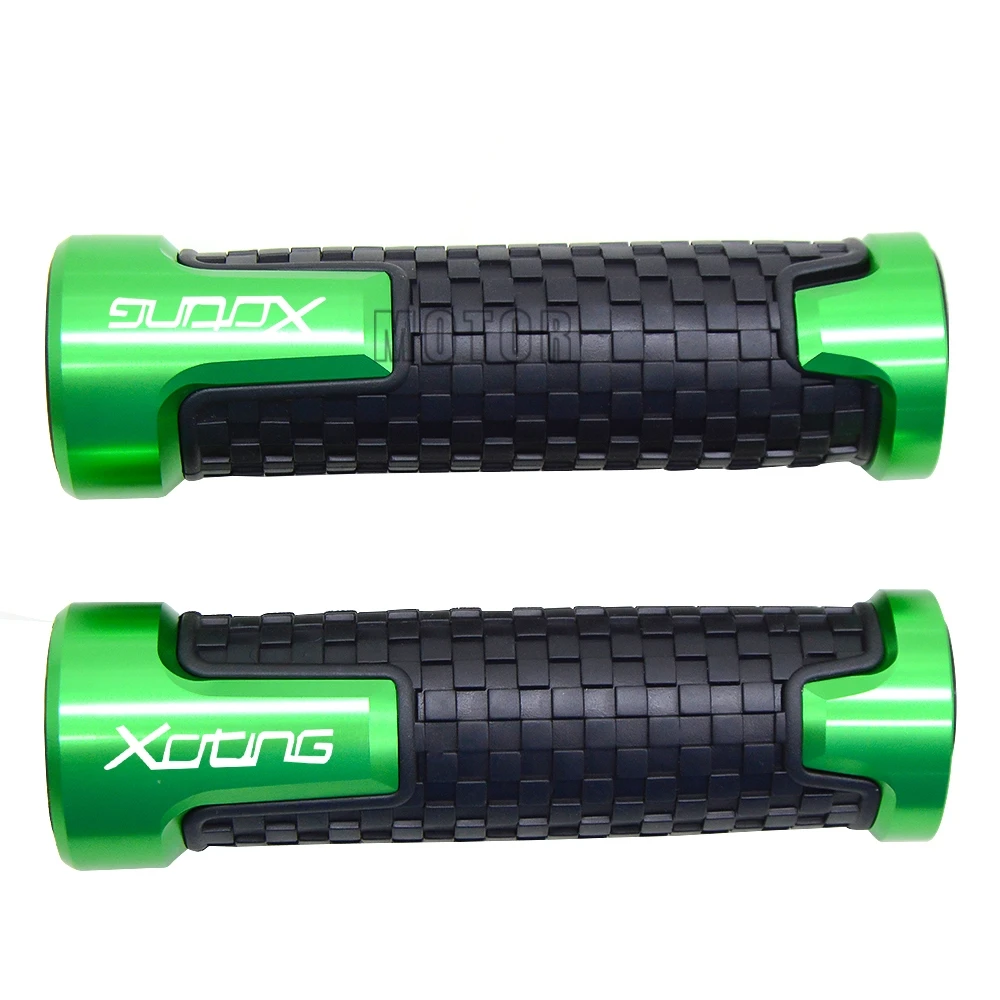 Green Для kycco xciting 250 300 350 400 400 S 500 CK250T CK300T Универсальный 7/" 22 мм мотоцикл противоскользящая ручка для мотоцикла рукоятка - Цвет: Green