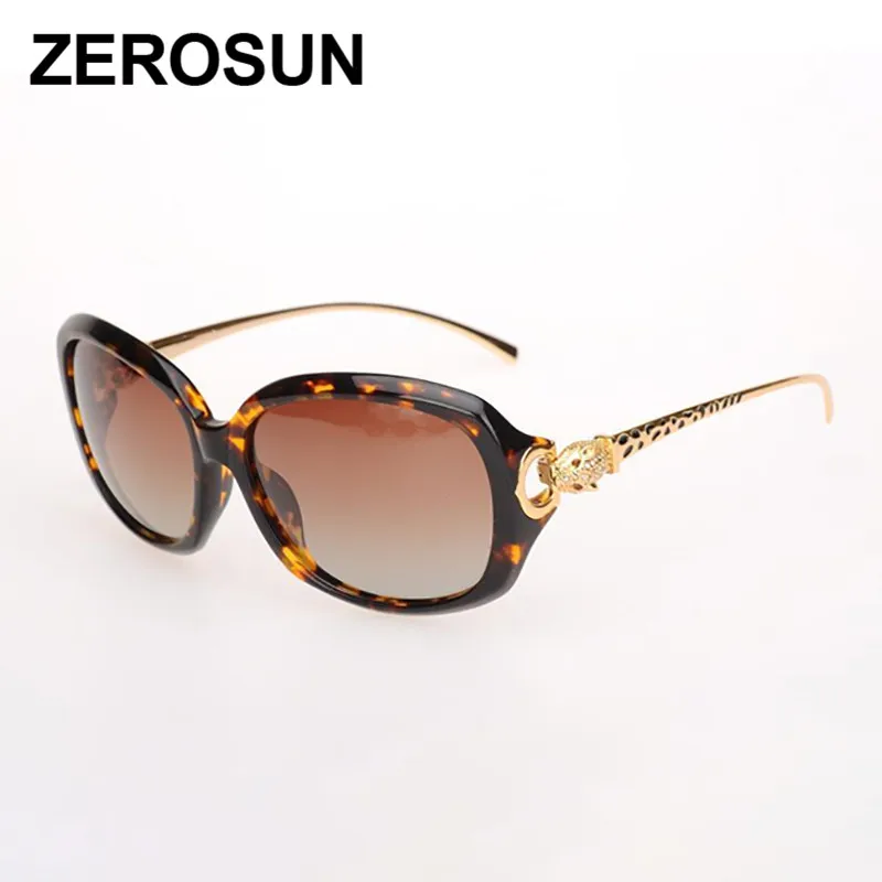 Zerosun модные поляризационные солнцезащитные очки для женщин, леопардовые солнцезащитные очки для женщин, ацетатные Оттенки для вождения, роскошный дизайн, UV400