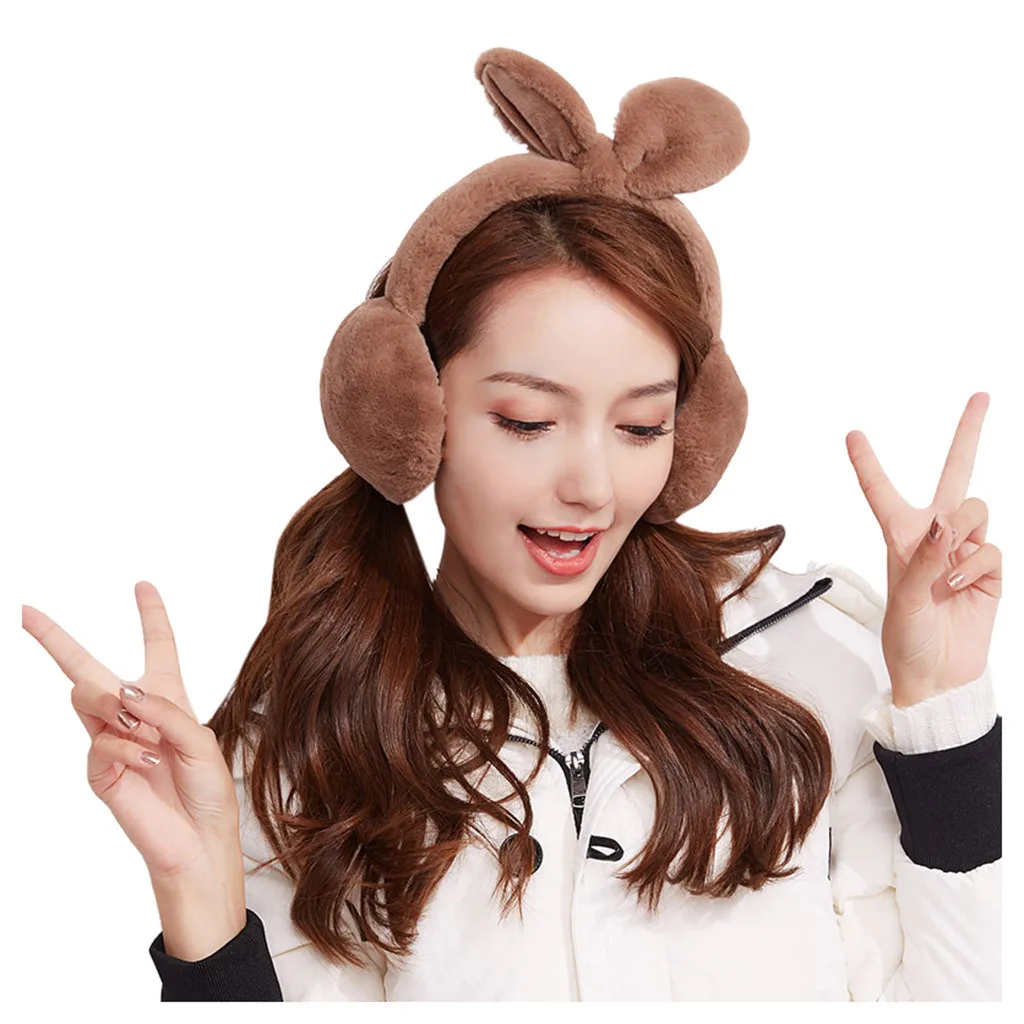 Unisex Foldable Winter Earmuffs Winter Reflective Ear Warmer Plush Earmuffs nauszniki меховые наушники теплые наушники