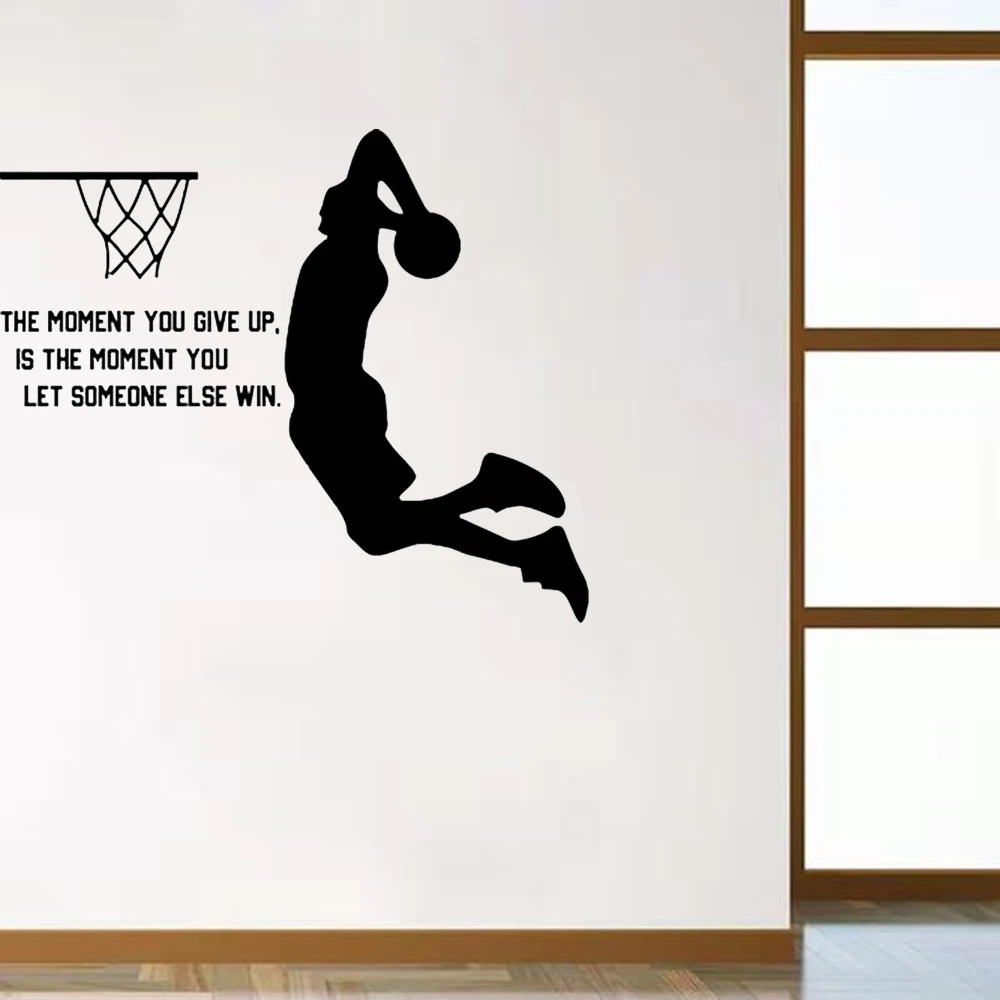 

Basketball wall stickers motivational phrase decals arouse the interest of basketball enthusiasts home living room decoration