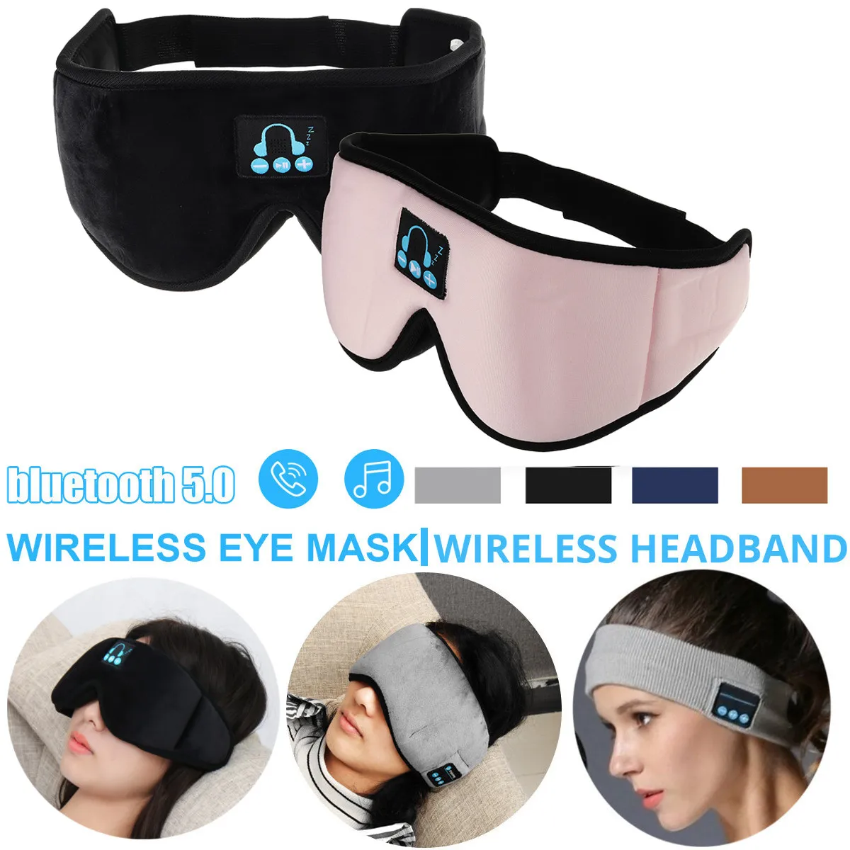 Sleep Headphone Bluetooth Sleep Mask Wireless Sleep Eye Mask Earphone