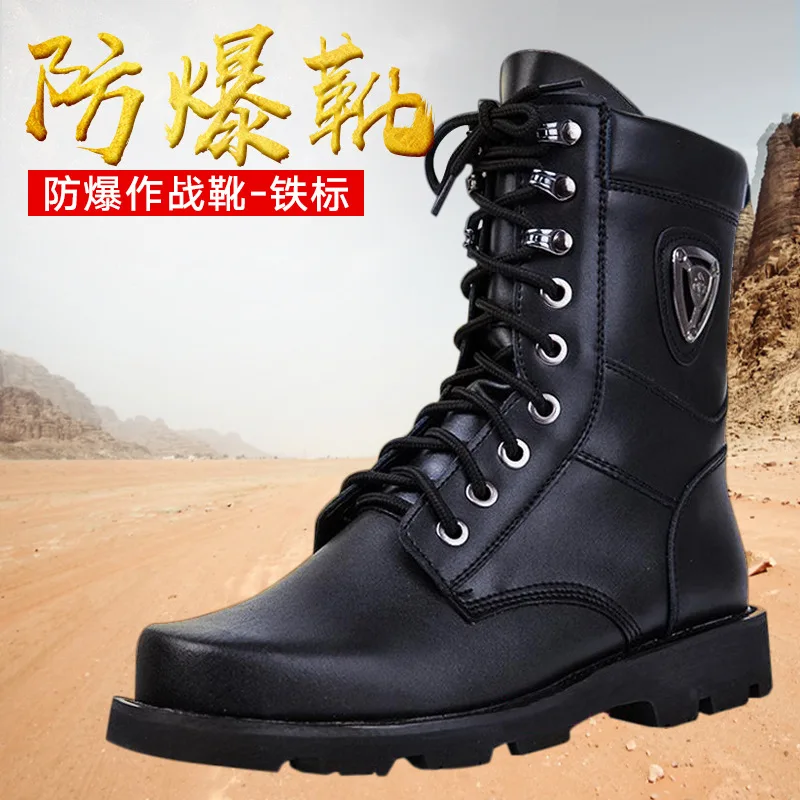 

Combat Boots Men's Winter Special Forces Combat Boots Marine Genuine Product Steel Top Steel Bottom Wool Genuine Leather Tactica
