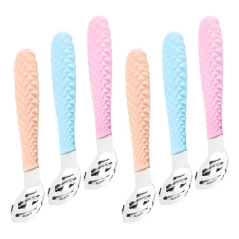 

6Pcs Foot Dead Skin Removal Tool Feet Pedicure Exfoliating Care Remover Foot Scraping Tool Foot Trimmer (Light Blue, Champagne,
