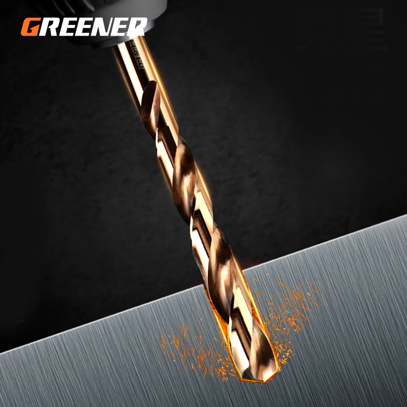 Greener 1.5MM-10MM Cobalt High Speed Steel Twist Drill Hole M35 Stainless Steel Tool Set The Whole Ground Metal Reamer Tools