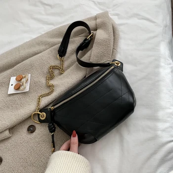 

2020 new shoulder messenger bag fashion chain women bag casual handbag solid color PU women bag luxury designer dumpling bag
