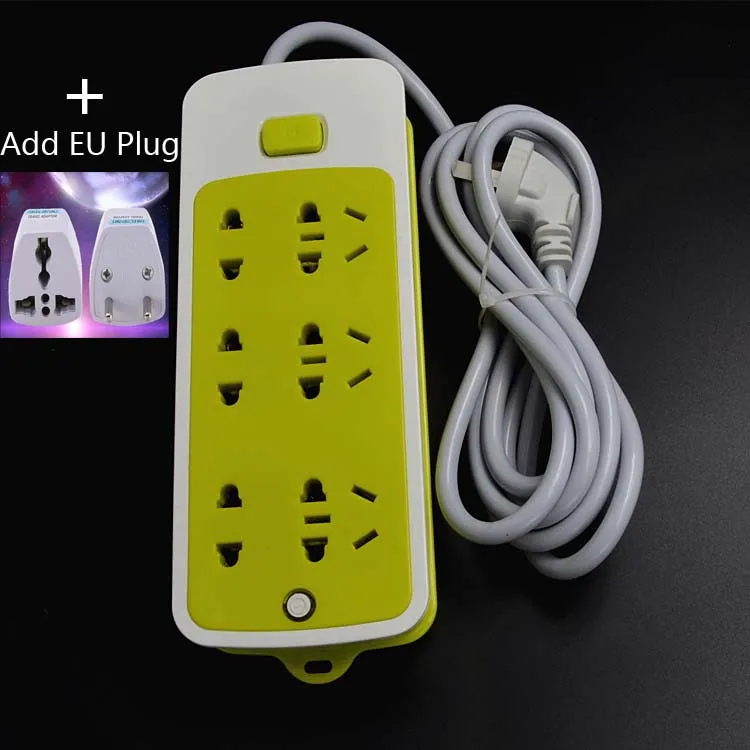 Add EU Plug Домашние электронные розетки 10А 220 В блок питания 4 выхода 1,8 м удлинитель свинцовый адаптер розетка - Цвет: Add EU Plug