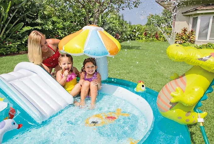 Kids Inflatable Bath Tub Crocodile Park Fountain Baby Marine Ball Pool Children Portable Swimming Pool Lightweight Reservoir