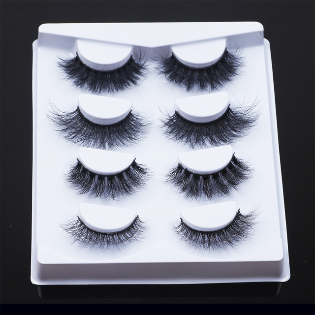 10mm-25mm 6D 100% Mink Hair Full Strip Eyelashes Extension Fluffy Wispies Natural Long Eye Lashes Handmade Eye Makeup Tool