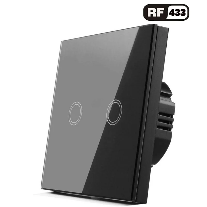  EU standard wireless remote light switch 1 Gang 2 Gang 3 Gang RF433 remote wall touch switch for sm - 32875589665